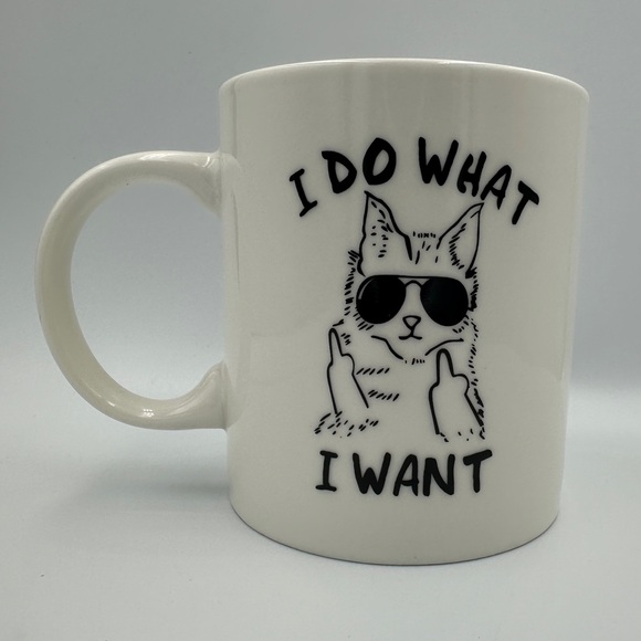 Funchious Other - I Do What I Want, 11oz Funny Cat Mug, Grumpy Cat, Gifts for Cat Lovers - NIB
